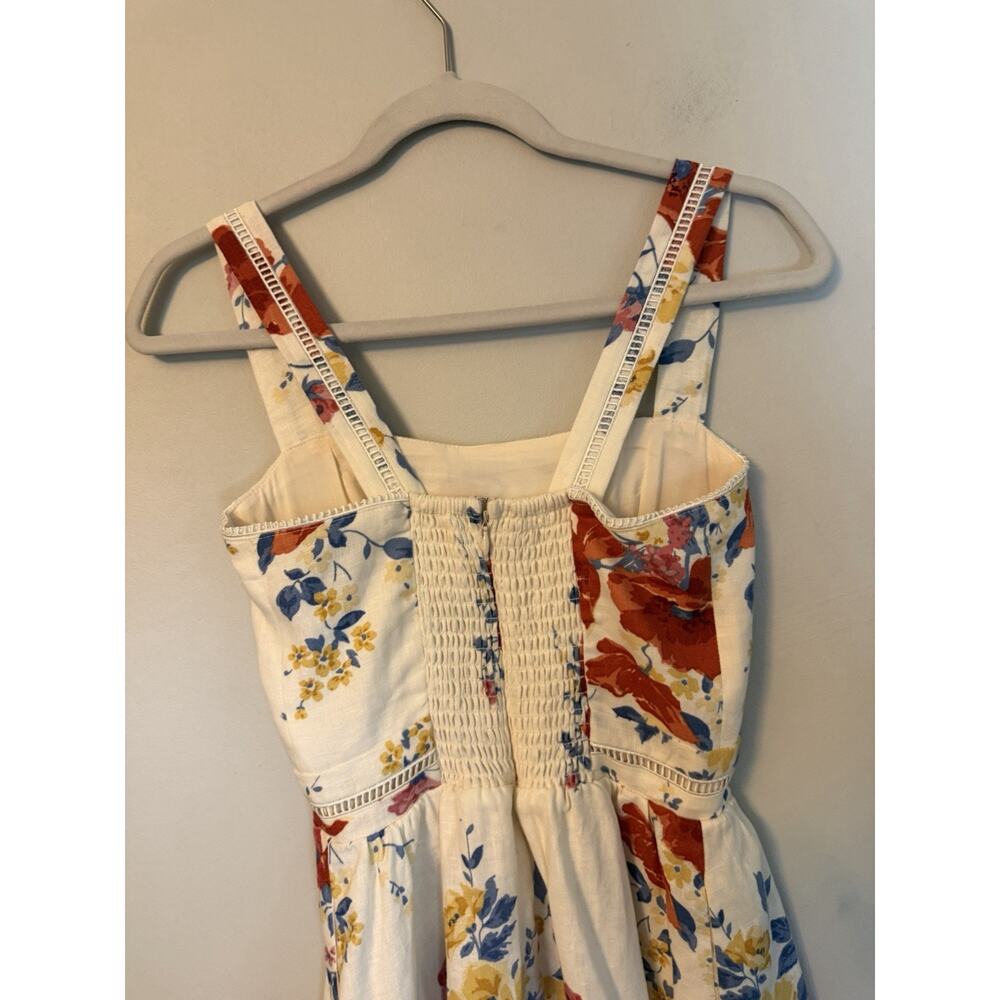Reformation Everett 100% Linen Floral Midi Dress $298 Sz 2 NEW - Picture 7 of 16
